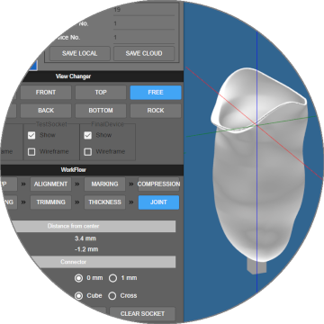 3D-CAD for prosthetic leg